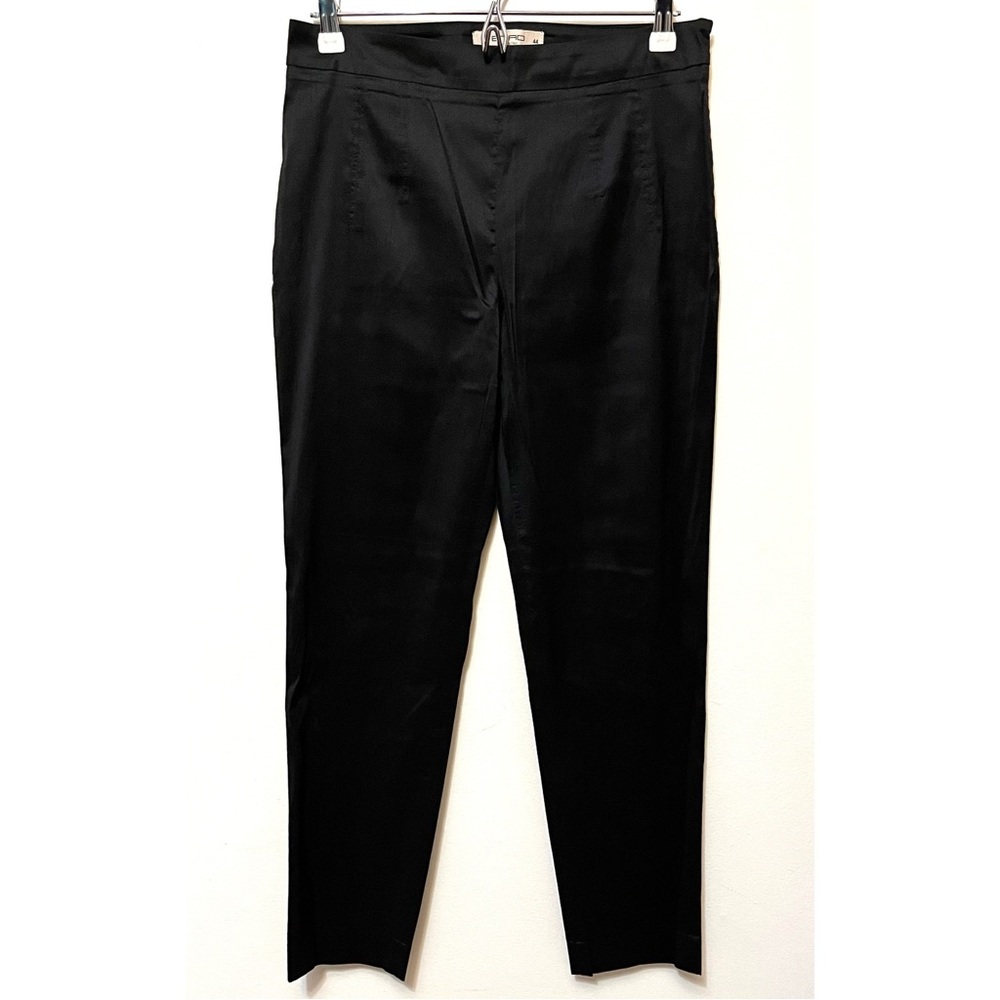 Etro • 44 • Silk Black Ankle Pant Side Zip 27.5” Inseam